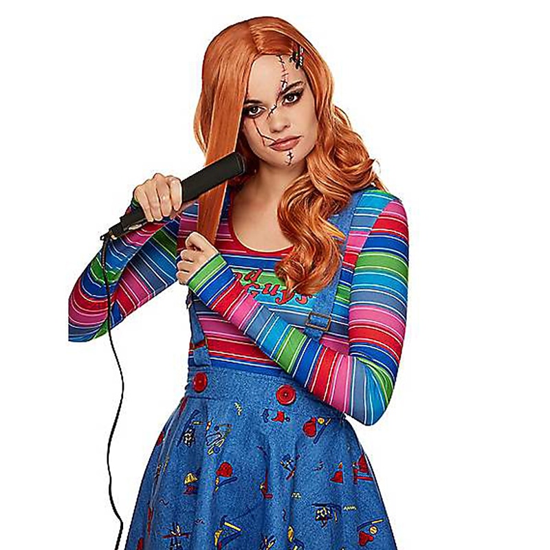 Heat Resistant Long Chucky Wig - Child's Play Carnival Wigs Halloween Wigs