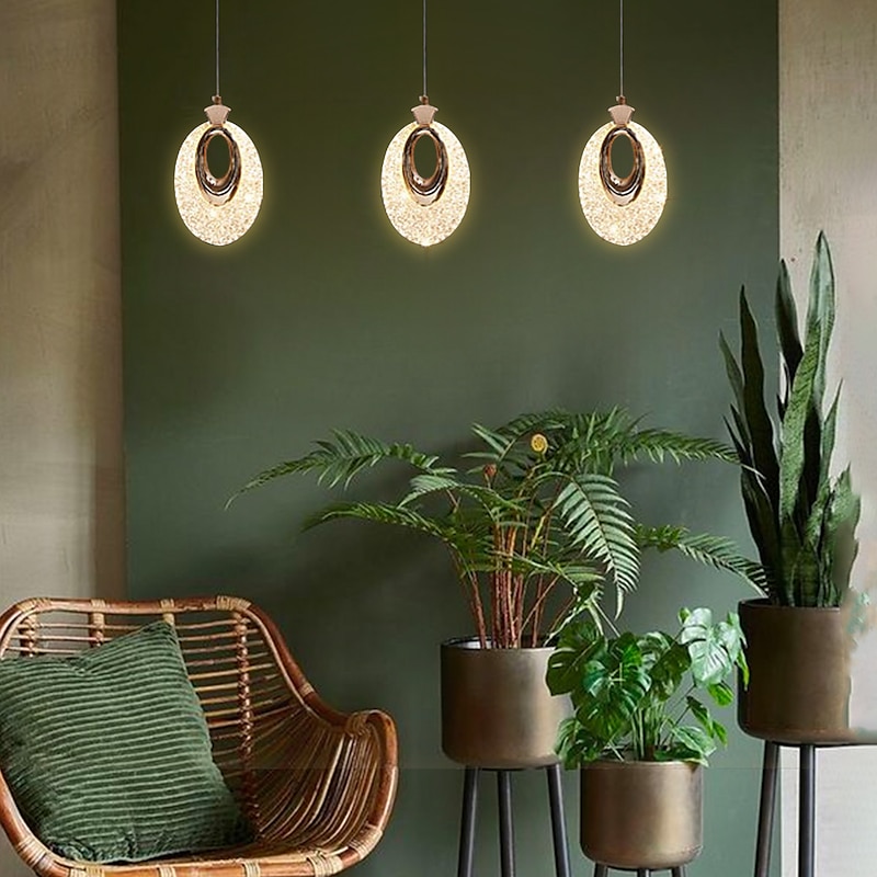 LED Pendant Light Crystal Modern Kitchen Island Light Fixture,Adjustable Pendant Lighting for Kitchen Island, Led Chandelier for Dining Room,Bedroom,Mini Pendant Spot Lights (1-Pack)3