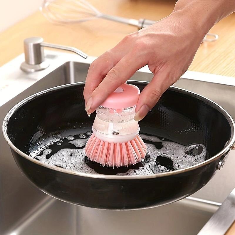 1pc Kitchen Multi-Functional Hydraulic Pot Washing Brush for Restaurant Get Spotless Dishes In Seconds! for Hotels Restaurant Kitchen