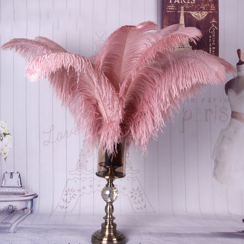 Carnival High Quality Ostrich Feather Dyed Large Ostrich Feather Desk Lamp Home Decoration Clothing Store Decorations Wedding Feathers2
