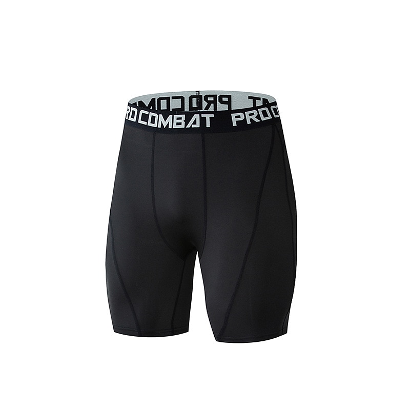 Men's Shorts Sports Going out Weekend Running Casual Plain Knee Length Gymnatics Activewear Black White Micro-elastic3