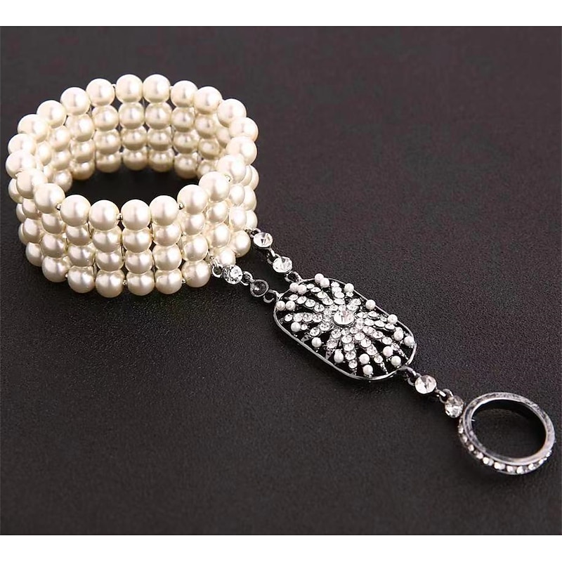 Ring Bracelet / Slave bracelet Masquerade Retro Vintage 1920s Alloy For The Great Gatsby Cosplay Carnival Women's Costume Jewelry Fashion Jewelry3