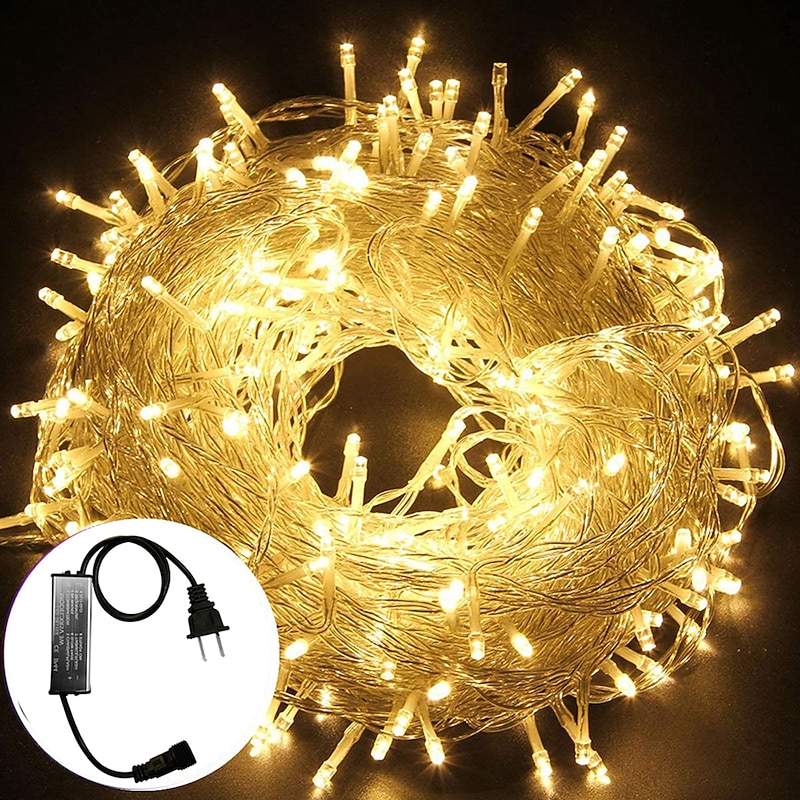 50M/100M Outdoor Waterproof Light String 8 Modes Iron Shell Waterproof Garden String Lights for Christmas Festivals & Parties4