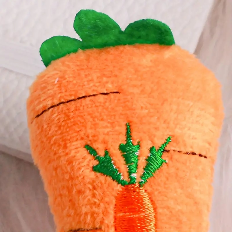 1pc Cute Carrot Cat Plush Toy - Interactive IQ Training Toy forPuppy Cats!3