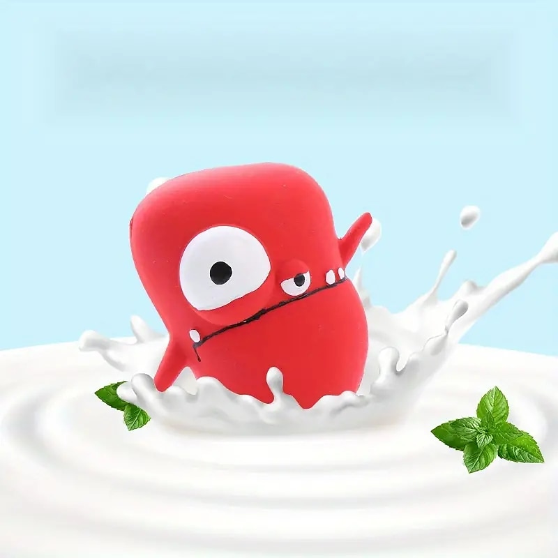 Cute Monster Design Durable Dog Chew Latex Toys Tough Squeaky Dog Grinding Teeth Toys4