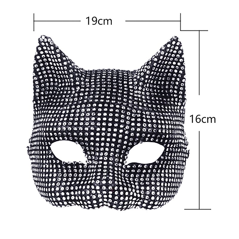 Cat Women Sexy Shiny Metallic Cat Mask Long Gloves Punk & Gothic Cosplay Costume Carnival Party Evening Club Outfits Accessories2