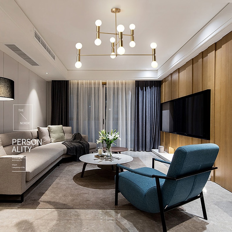 LED Pendant 55/100cm Ceiling Light Fixture Adjustable Height Pendant Mid-Century Modern Ceiling Light for Living Room, Dining Room, Kitchen3