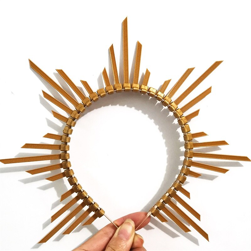 Goddess Crown Zipper Hair Hoop Carnival Headwear4