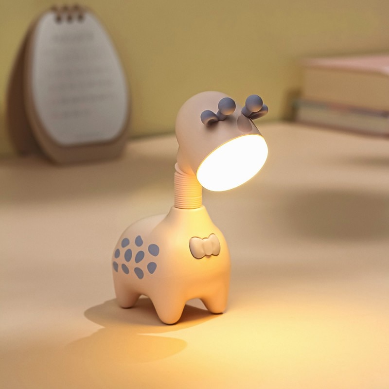 Popular Style Kids Animal Night Light Cute Giraffe Rechargeable Reading Lamp with Movable Head Children Small Gift Giraffe Night Light Dormitory Bedhead LED Sleeping Light Retractable Fun Table Lamp3