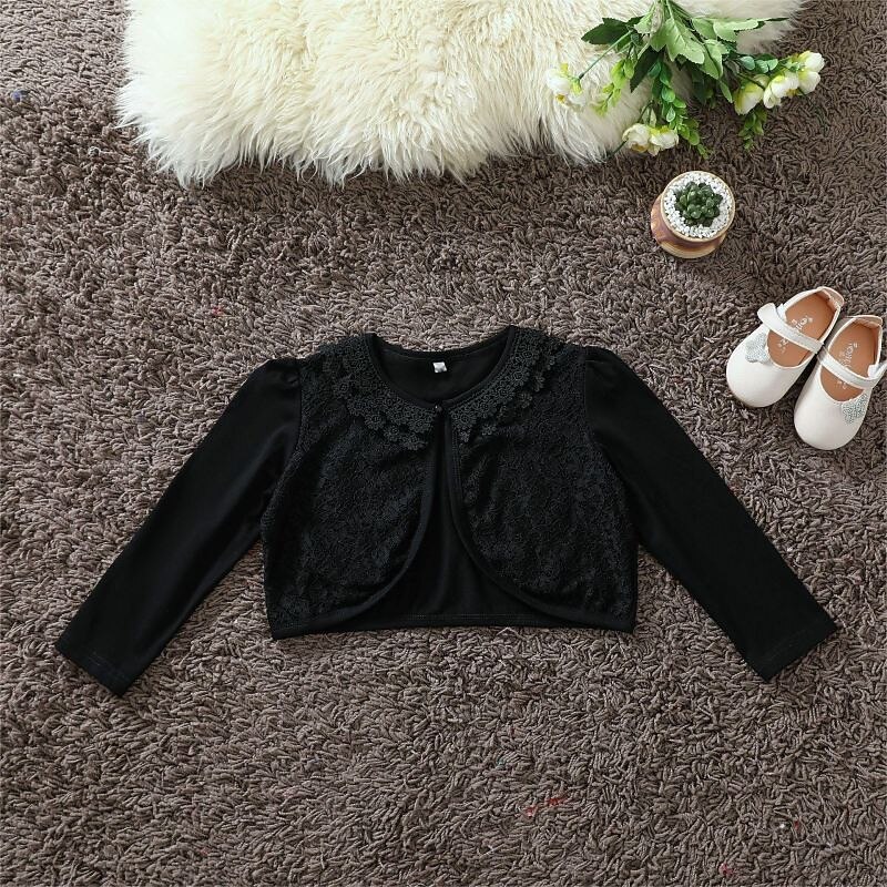 Kids Girls' Cardigan Solid Color School Long Sleeve Button Active Cotton 4 years+ Spring Red plus velvet White plus velvet Black2