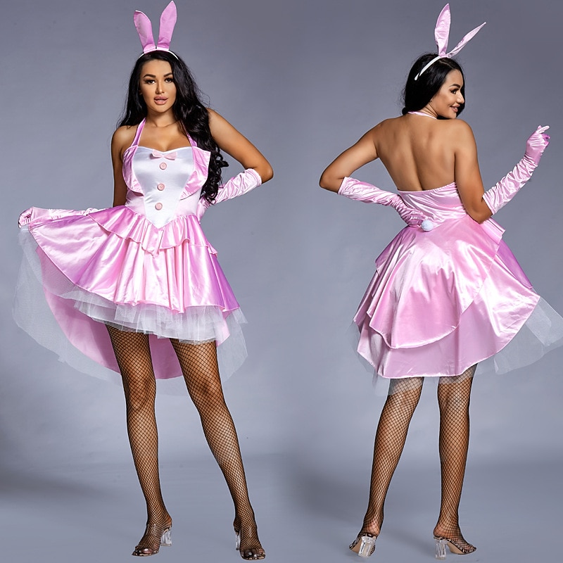 Bunny Girl Halloween Dress Outfits Cosplay Adults' Women's Mardi Gras Easter Performance Party Halloween Easy Halloween Costumes Dress Up3