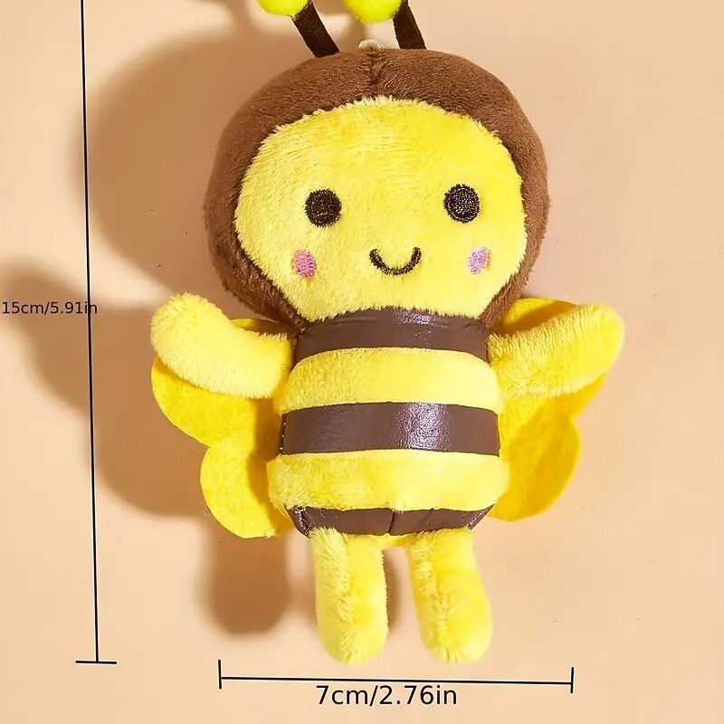 1pc Bee Design Pet Grinding Teeth Plush Toy Durable Chew Toy For Dog Interactive Supply2