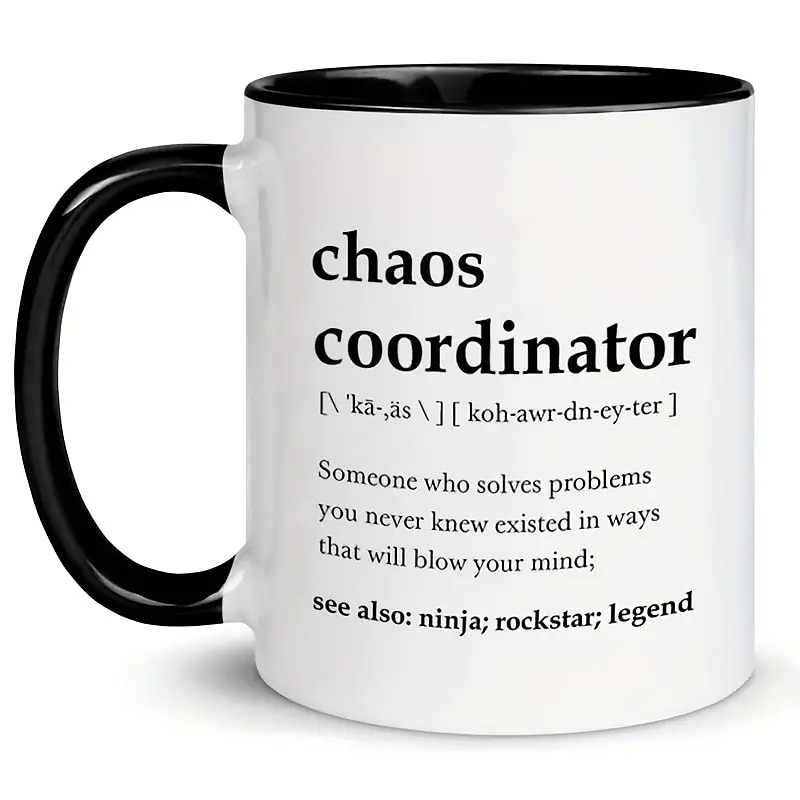 Chaos Coordinator Mug - Portable Coffee Mugs 11 Oz Boss Lady Gifts For Women Boss Mug Unique Gifts For Women Cool Gifts For Coworkers Teacher Appreciation Gifts4
