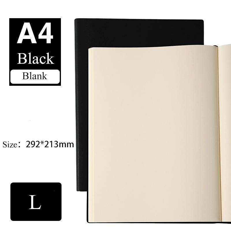 400 Pages A4 Notebook College Student Art Exquisite Thickened Large Notepad A5 Office High-end Pu Leather Work Conference Record Book Horizontal Line Diary3