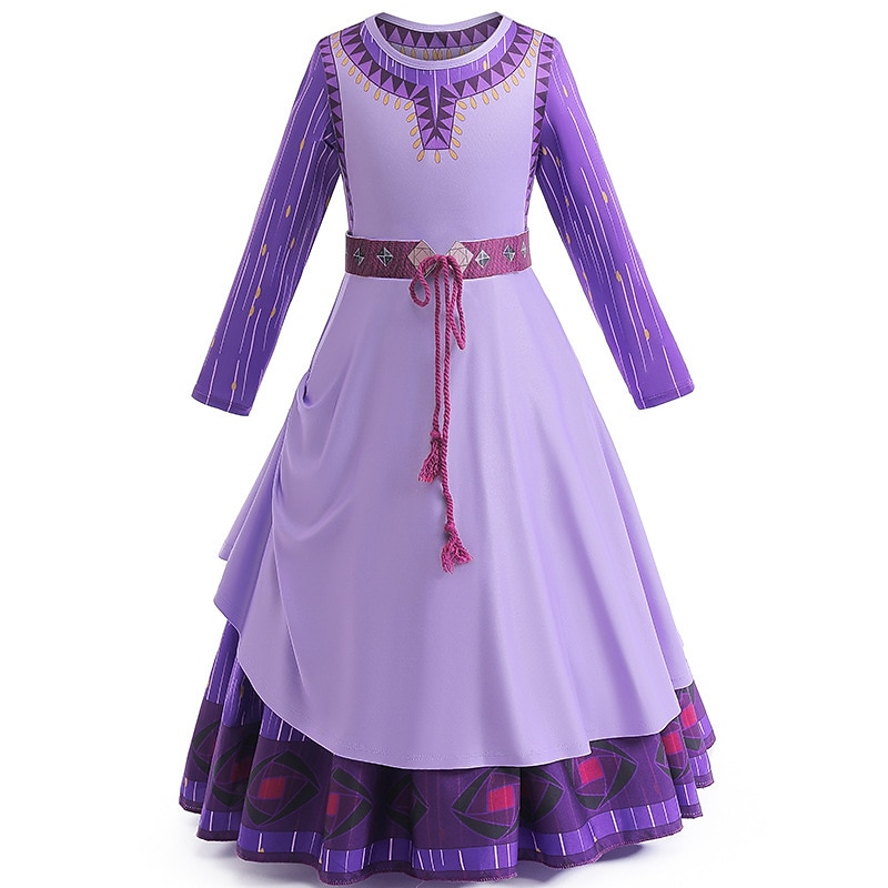 Wish Princess Asha Dress Outfits Cute Movie Cosplay for Girls' Kid's Carnival Children's Day New Year4
