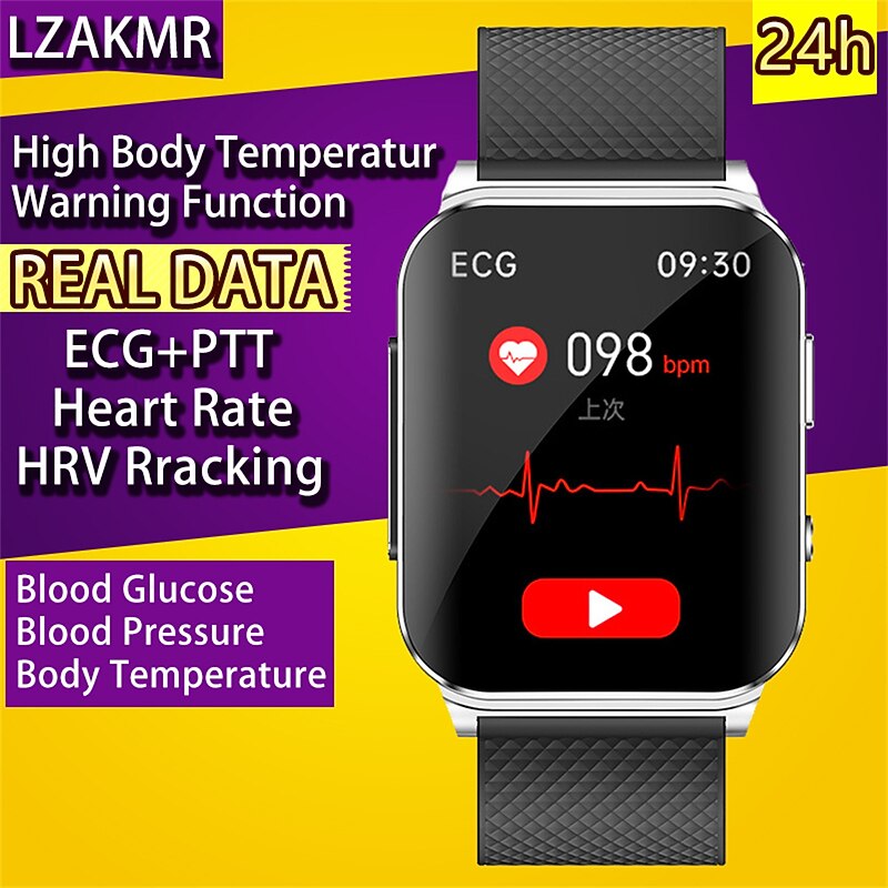 EP03 Smart Watch For Men 24h PTT ECG Heart Rate Blood Pressure Temperature Bracelet Non-invasive Blood Glucose Smartwatch2