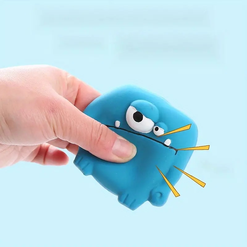 Cute Monster Design Durable Dog Chew Latex Toys Tough Squeaky Dog Grinding Teeth Toys3