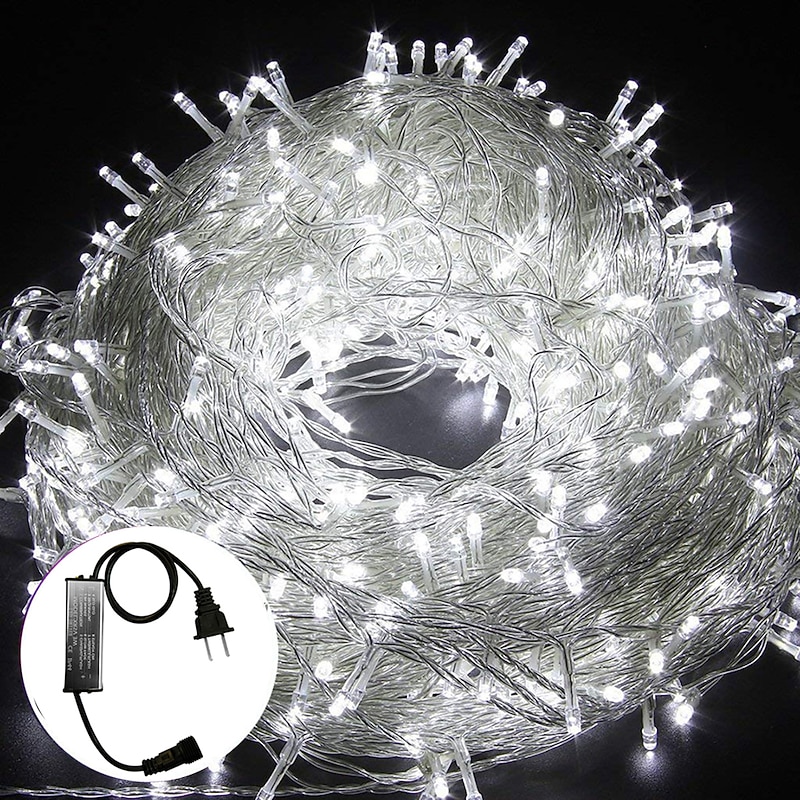 50M/100M Outdoor Waterproof Light String 8 Modes Iron Shell Waterproof Garden String Lights for Christmas Festivals & Parties3