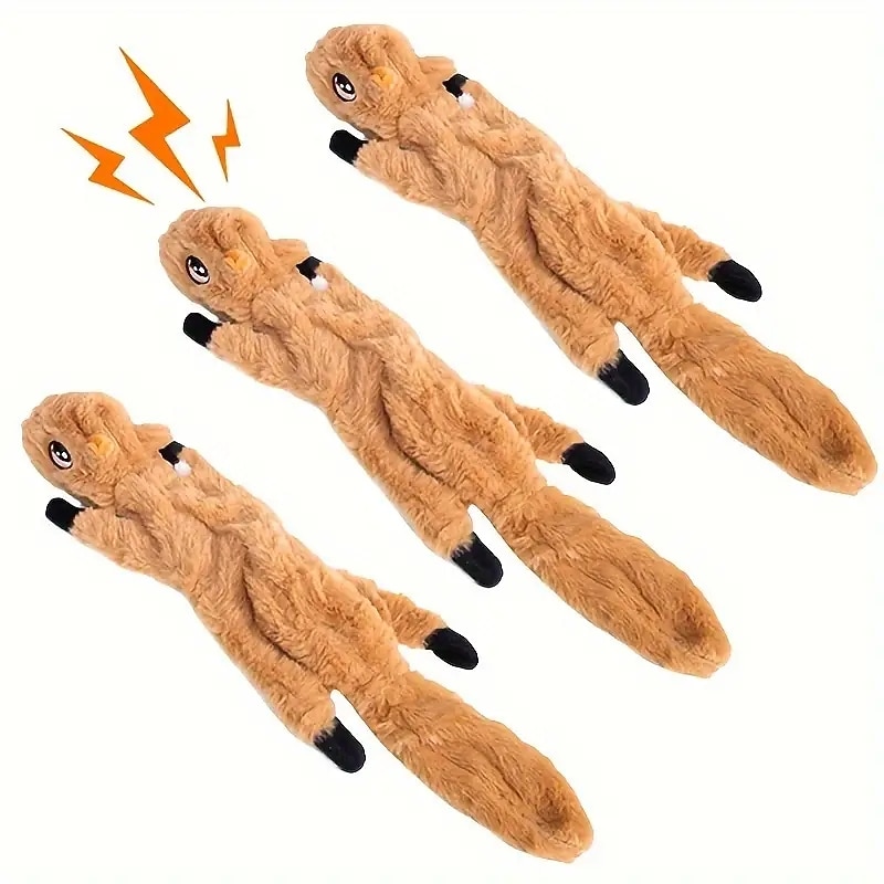 1 PC Dog Squeaky Toys No Stuffing Plush Dogs Chew Toy For Small Medium Chewer Squeak Pets Supplies Tough Durable Puppy Teething Chewing Aggressive Interactive Toys