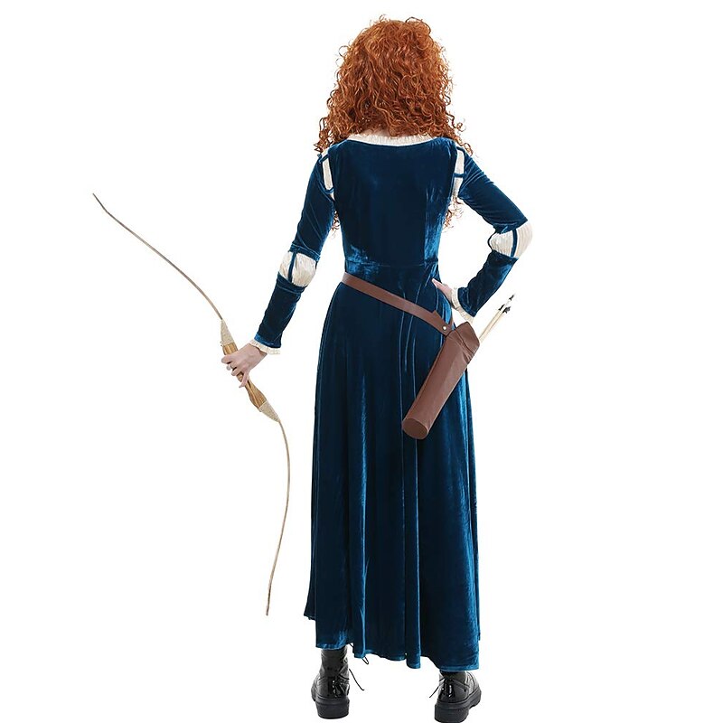 Women's Princess Brave Adult Cosplay Costume Medieval Viking Outfits Irish Dress Blouse Quiver 3 PCS LARP Party Carnival3