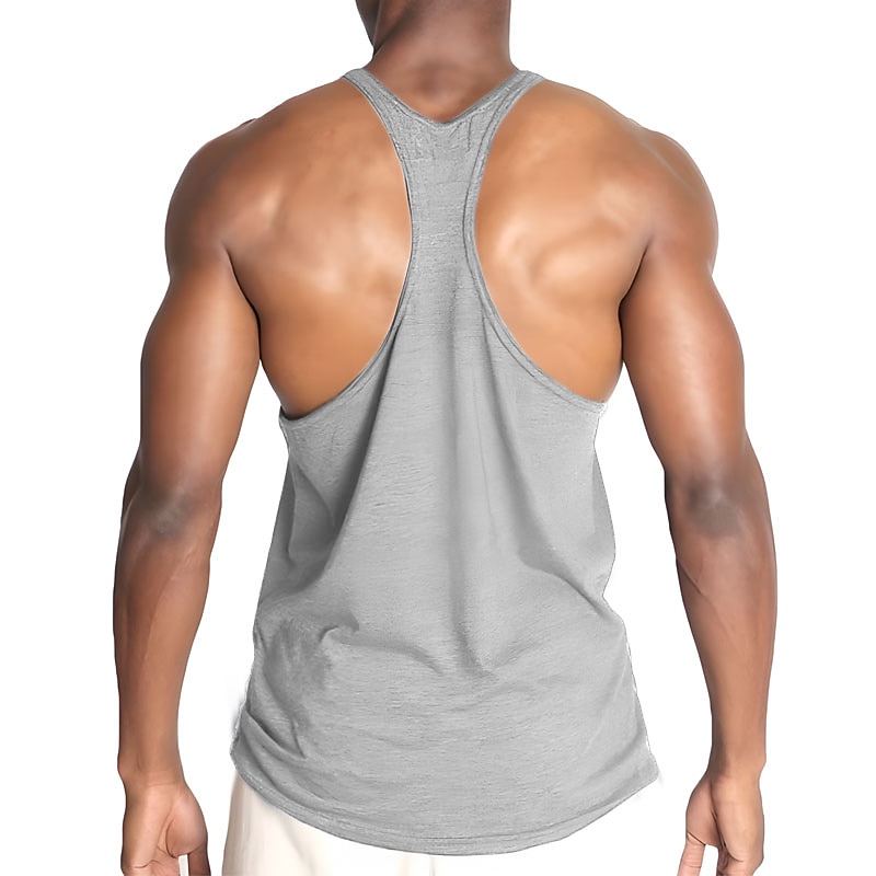 Men's Letter Tank Top Vest Top Undershirt Racer Back Tank Top Sleeveless T shirt U Neck Shirt Stylish Muscle Comfortable Vacation Sport Daily Black White Yellow Summer Clothing Apparel M L XL XXL3