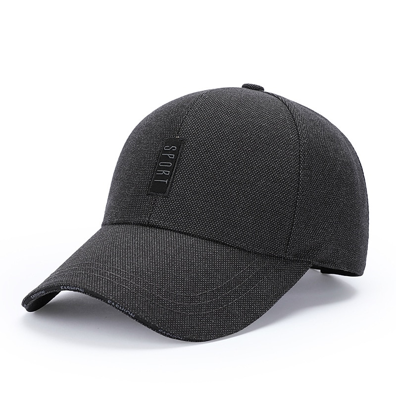 Unisex Baseball Cap Sun Hat Black Dark Navy Polyester Fashion Casual Minimalism Outdoor Vacation Plain Adjustable Sunscreen Fashion4