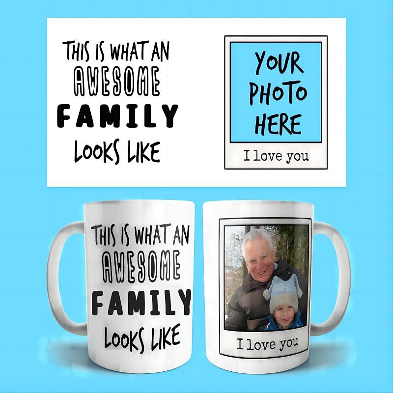 Personalized Couple Photo Mug Custom Best Gift for Dad, 11oz Wedding Gift Ceramic Coffee Cup for Family, Husband, Birthday, Christmas, Anniversary3