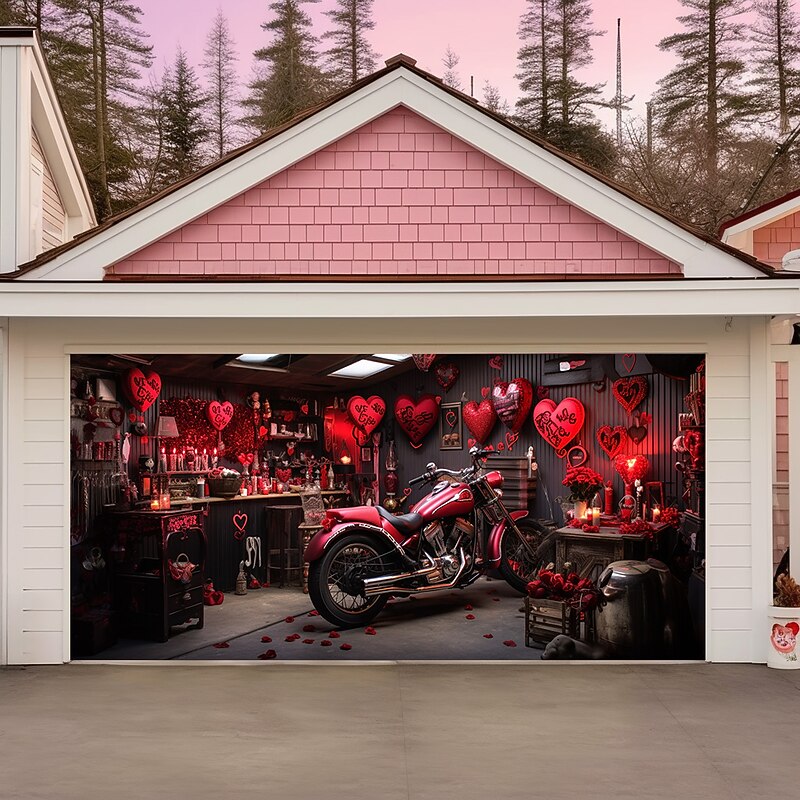 Wedding Outdoor Decorations Garage Door Cover Banner Large Backdrop Decoration for Outdoor Garage Door Home Wall Decorations Event Party Parade2