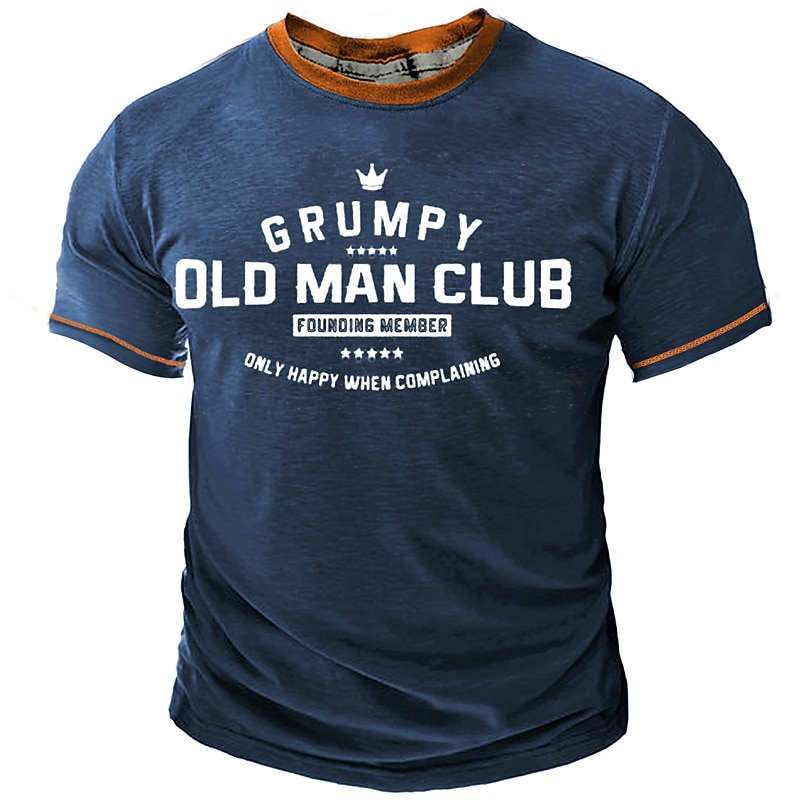 Men's Grumpy Old Man Club Founding Member Graphic T-Shirt - Only Happy When Complaining Short Sleeve Tee2
