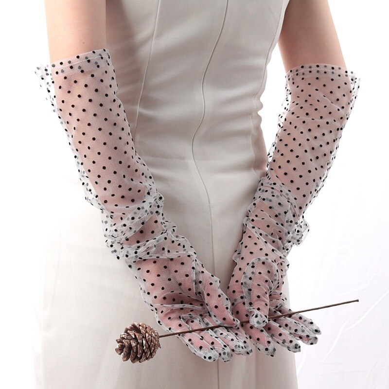 Opera Gloves Long Gloves Evening Gloves Long Gloves Retro Vintage Roaring 20s 1920s Lace For Disco Cosplay Carnival Women's Costume Jewelry Fashion Jewelry4