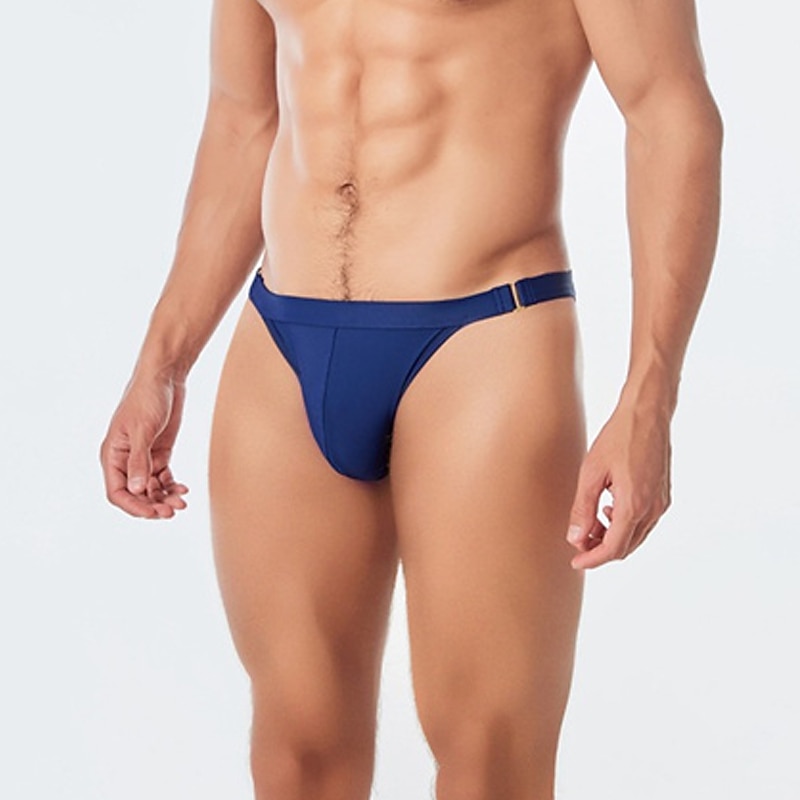 Men's Swim Shorts Swim Briefs Beach Swimming Pool Party Breathable Quick Dry Elastic Waist Plain Short Sport Casual Activewear Black White Micro-elastic