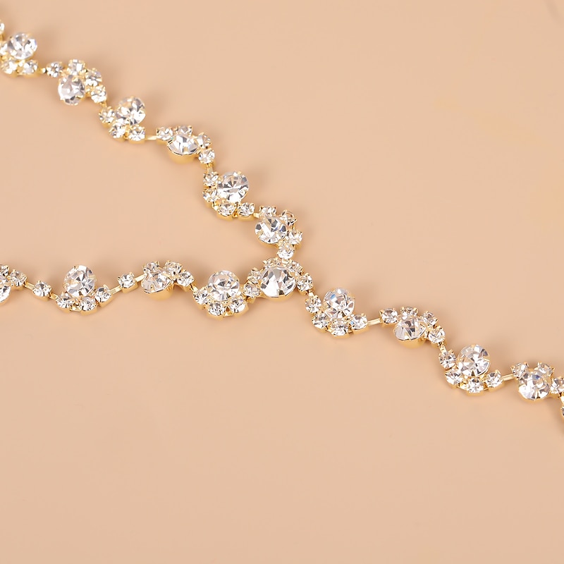 Jewelry Set Necklace Earrings Necklace Retro Vintage Roaring 20s 1920s Rhinestone Alloy For Flapper Girl Cosplay Carnival Women's Costume Jewelry Fashion Jewelry4