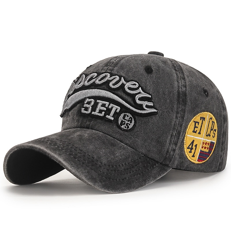 Unisex Baseball Cap Sun Hat Black Red Polyester Washed Casual Minimalism Outdoor Vacation Graphic Letter Adjustable Sunscreen Fashion2