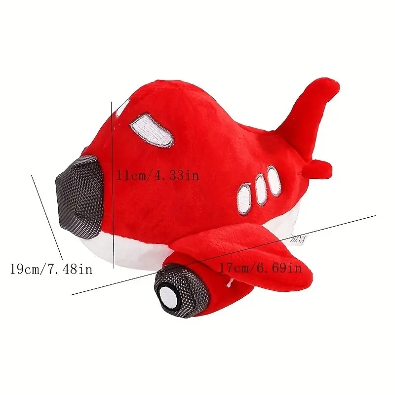 1pc Airpane Design Pet Grinding Teeth Plush Toy Durable ChewToy For Dog Interactive Supply3