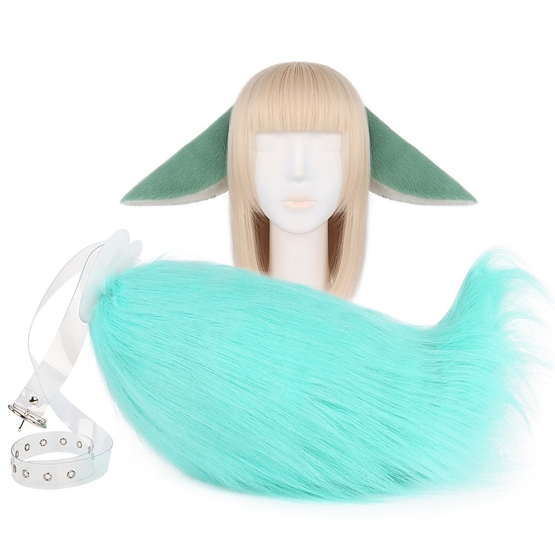Simulated Plush Collapse Star Dome Railway Hoho Fox Ear Beast Ear Hoop Beast Tail Set Prop Cosplay Accessories