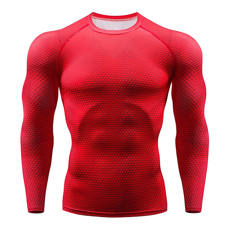 Men's T shirt Tee Gym Shirt Compression Shirt Fitness Shirt Men Tops Crew Neck Long Sleeve Sports & Outdoor Vacation Going out Casual Daily Quick dry Sweat wicking Breathable High Elasticity Plain4