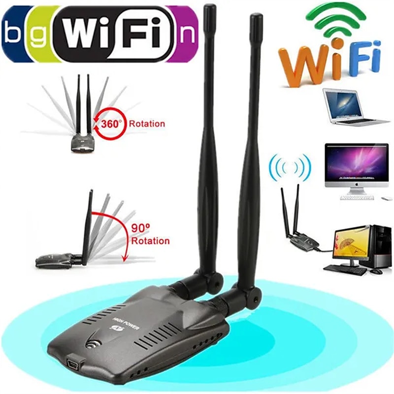 Wireless Beini Free Internet Long Range 3000mW Dual Wifi Antenna Blueway USB Wifi Adapter Decoder BT-N9100