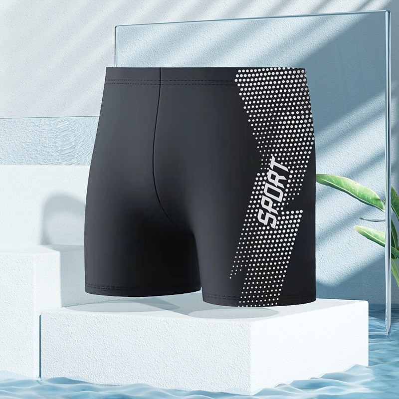 Men's Board Shorts Swim Trunks Beach Swimming Pool Breathable Quick Dry Elastic Waist Polka Dot Short Sport Casual Activewear White Red Micro-elastic