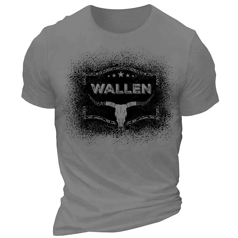 Men's Cowboy T Shirt Tee Top 100% Cotton Short Sleeve Graphic Shirt White Burgundy Army Green Comfortable Tee Sports Outdoor Holiday Fashion Designer Clothing4