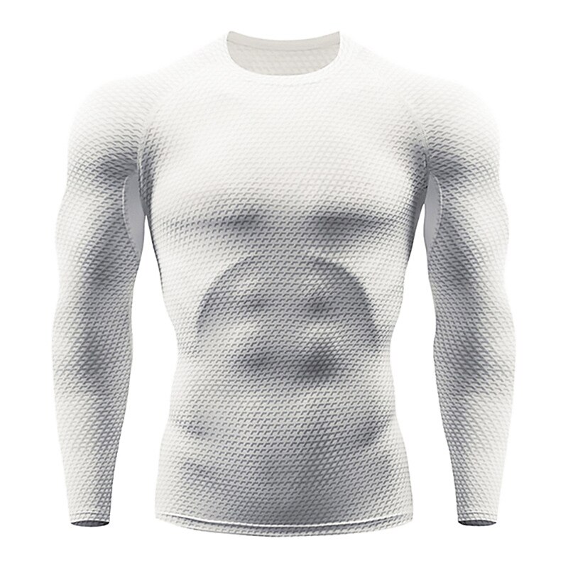 Men's T shirt Tee Gym Shirt Compression Shirt Fitness Shirt Men Tops Crew Neck Long Sleeve Sports & Outdoor Vacation Going out Casual Daily Quick dry Sweat wicking Breathable High Elasticity Plain3