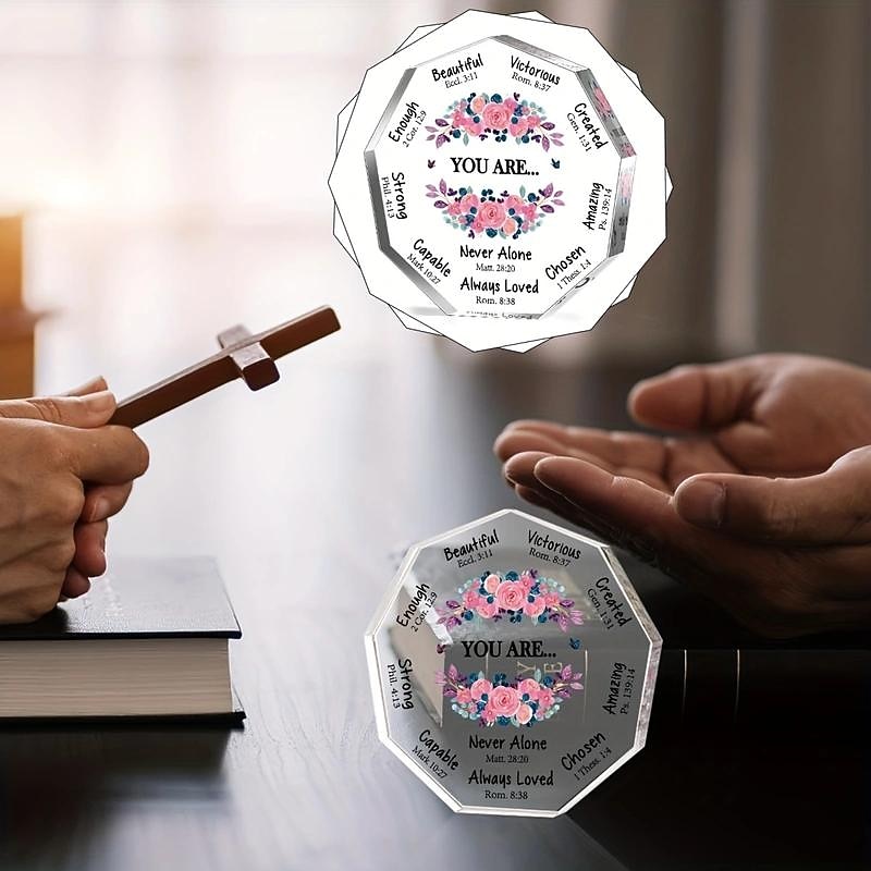 Gifts for Women (4*4Inch), Birthday Gifts Inspiration Religious Gifts Spiritual Gifts Catholic Gifts For Women Her Mom Friends Female Coworker Sister (Acrylic)2