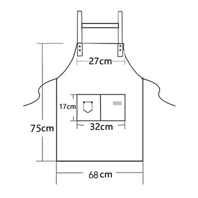 Canvas Waterproof and Oil Proof Apron Western Restaurant Hot Pot Restaurant Milk Tea Caf Waiter Kitchen Apron2