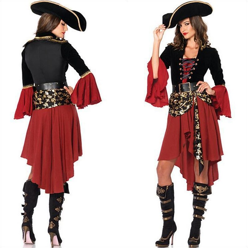 Pirate Halloween Cosplay Costume Masquerade Cosplay Sexy Costume Adults' Women's Pet Dog's Carnival Masquerade Party Masquerade Easy Halloween Costumes Dress Up2