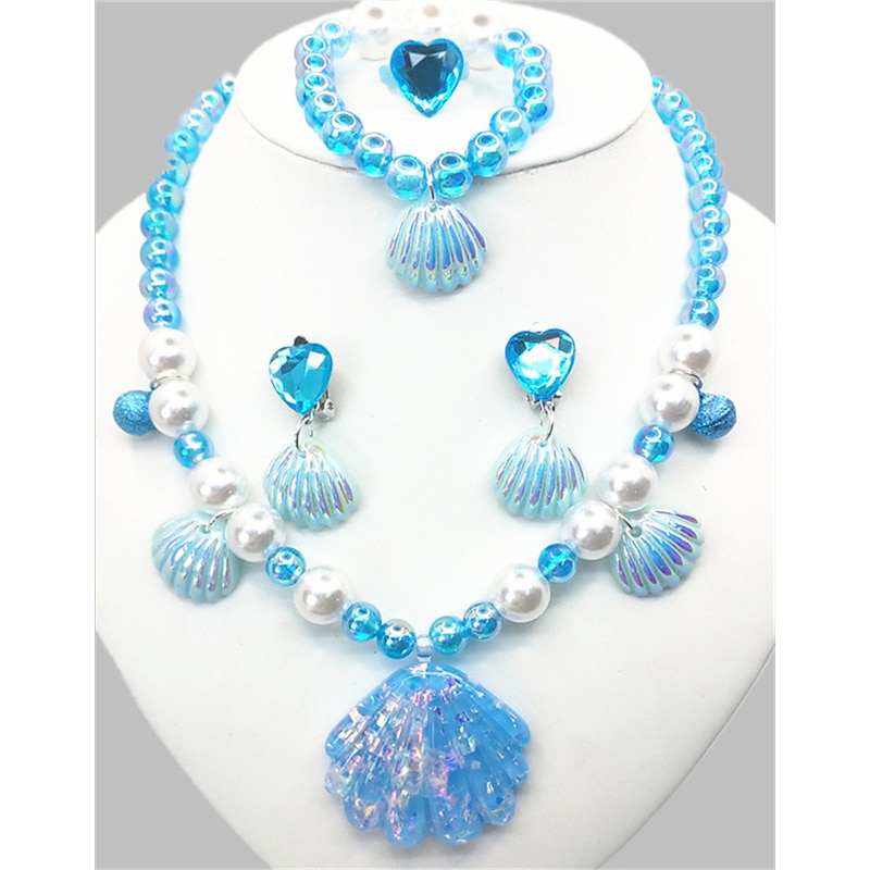 Festival Performance Props Princess Dress Accessories Set Mermaid Colored Jewelry Girl's Dress Accessories Children's3