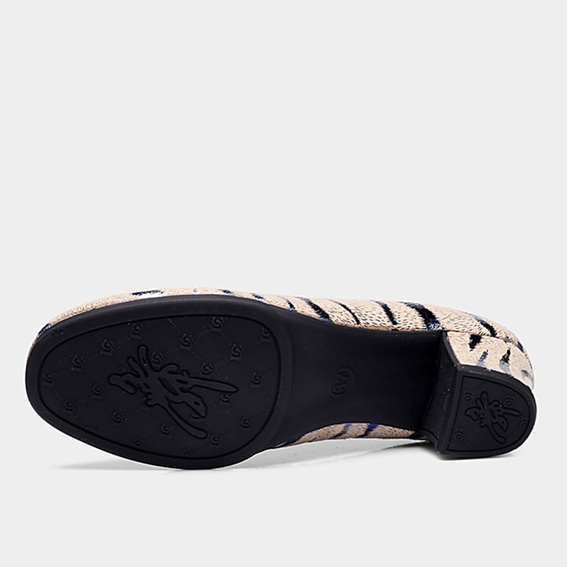 Women's Glitter Dance Shoes with Animal Print, Lace-Up Design, and Comfortable Low Heels for Ballroom, Latin, or Party 13