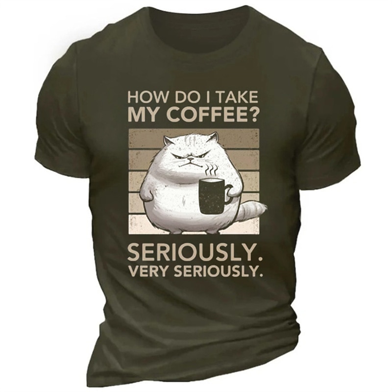 Men's Animal T Shirt Tee Top 100% Cotton Short Sleeve Graphic Shirt Black Army Green Dark Blue Comfortable Tee Sports Outdoor Holiday Fashion Designer Clothing3