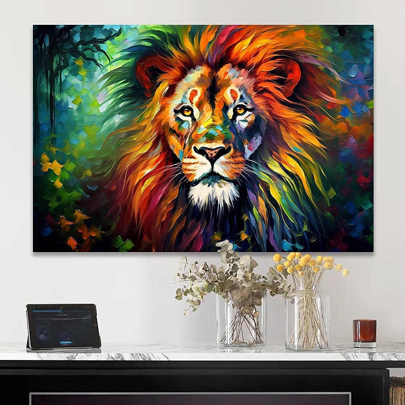 Animals Wall Art Canvas Majestic Lion Prints and Posters Pictures Decorative Fabric Painting For Living Room Pictures No Frame2