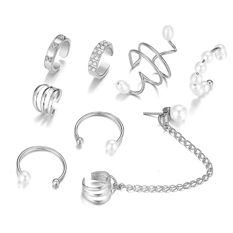 Europe and the United States cross-border new pearl ear clip men's and women's earrings non-piercing false cartilage earrings earrings jewelry3