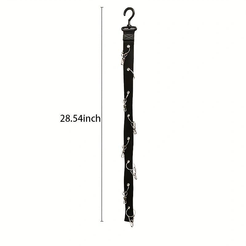 1pc Baseball Cap Storage organizer with clips, Eight Clips, Can Hold 16 Hats Hat Rack, Hat Storage Hook Rack3