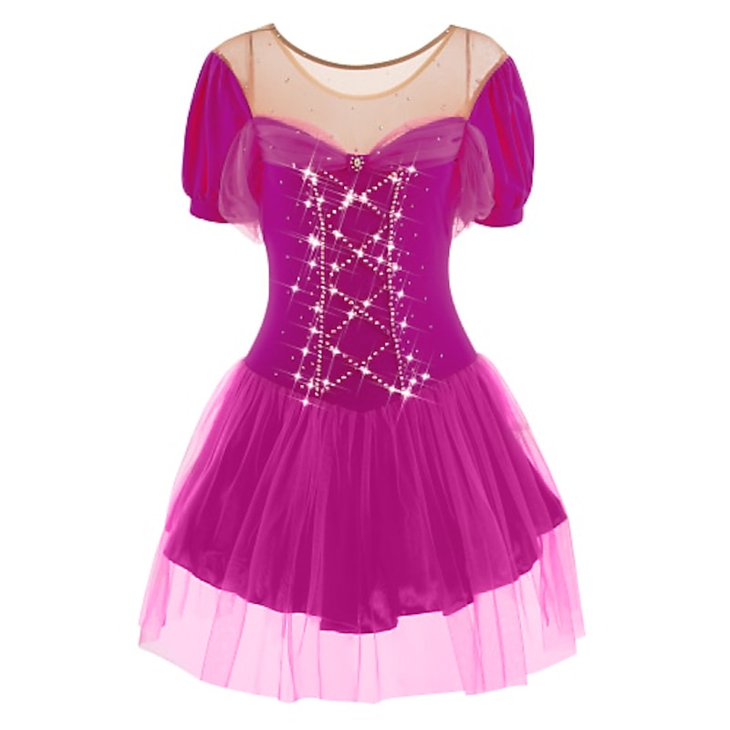 Figure Skating Dress Women's Girls' Ice Skating Dress Outfits milk white Dark red Yellow & Yellow Spandex High Elasticity Competition Skating Wear Ice Skating Figure Skating3